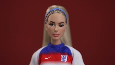 Chloe Kelly is transformed into barbie doll as footballer says 'it's a dream come true'