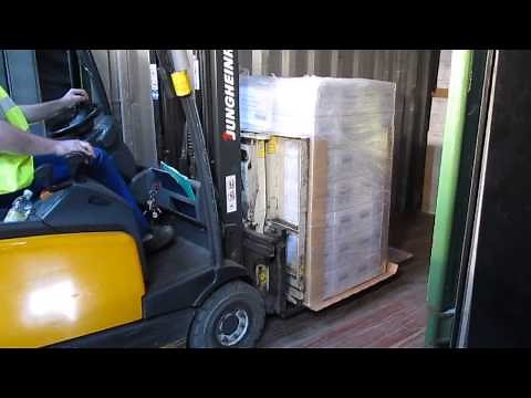 Slip Sheet Handling (unloading) - Yusen Logistics (Czech) Strancice