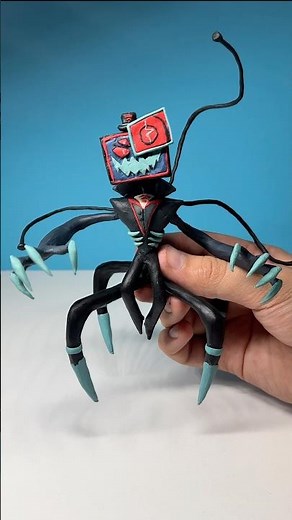 I made VOX FINAL FORM from Hazbin Hotel with Polymer clay #vox #hazbinhotel #diy #polymerclay