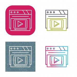Video Player Vector Icon