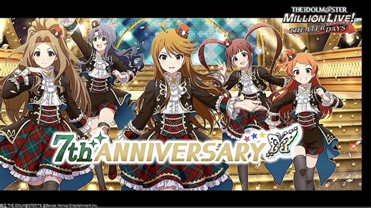 「MLTD/偶像大师百万现场」「7 Days A Week!! 」「7周年庆纪念歌曲」