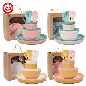 [Hot Item] Wholesale Biodegradable China Dinnerware Sets with Tableware and Cup BPA Free Dinner Set