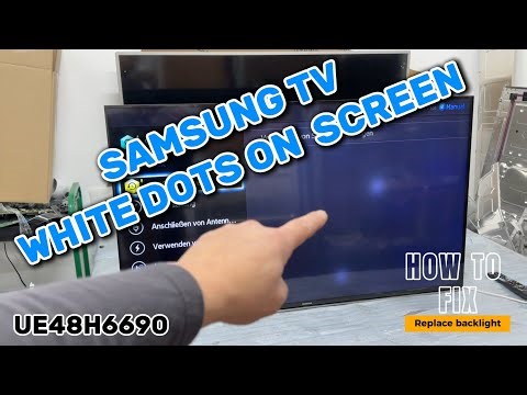 How to repair white dots on screen samsung led tv UE48H6690, disassembling guide replace backlight