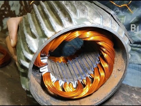 Motor coil winding, three phase motor winding, Star Delta connection, 36 slote, 1400 rpm