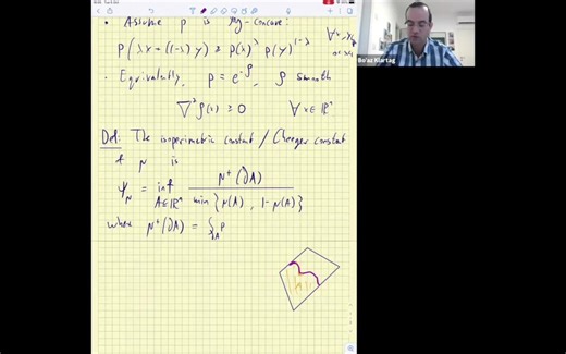Boáz Klartag：凸性和高维现象&凸体中的Isoperimetry和Eldan's stochastic localization——2