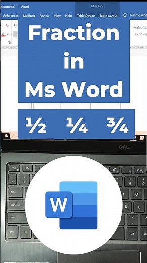 Type Fractions in MS Word with One Shortcut You Won’t Expect #shorts #yotubeshorts #msword