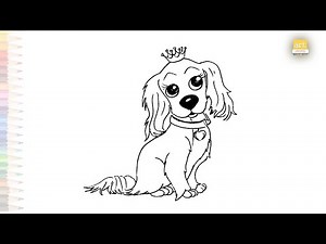 Cavalier King Charles Spaniel easy drawings | Dog drawing | Draw Cavalier King Charles Spaniel easy