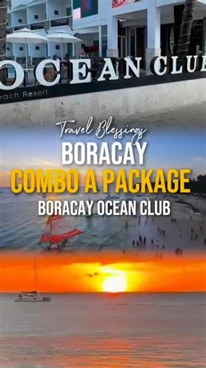 🌴 Dive Into Paradise with Combo A at Boracay Ocean Club – A Beachfront Escape with Travel Blessings! 🌊 ✨ Experience 3 Days of Sun, Sand, and Unforgettable Adventures as Fat Lui showcases the beauty and charm of the 4-Star Boracay Ocean Club. 🏖️ Enjoy 2 Nights 1 Night FREE starting at ₱8,888! Your dream beachfront getaway awaits! ✨ Inclusions: ✅ 2 Nights 1 Night Free Accommodation ✅ Daily Buffet Breakfast ✅ Buffet Dinner ✅ Island Hopping Adventure ✅ Sunset Cruise Experience ✅ Roundtrip Airport