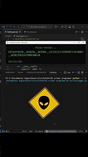 ¿Qué es un Keylogger y como funciona?, simulación en Python #cybersecurity #programming #techtips