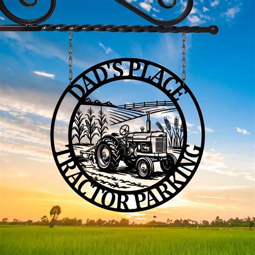 Personalized Tractor Metal Sign Custom Farm Name Rustic Agricultural Outdoor Wall Art Decor - Etsy