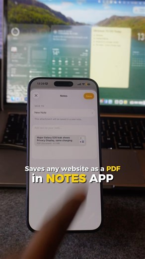 How to Save Any Website as a PDF on iPhone (Notes App Trick) #shorts #iphonetips