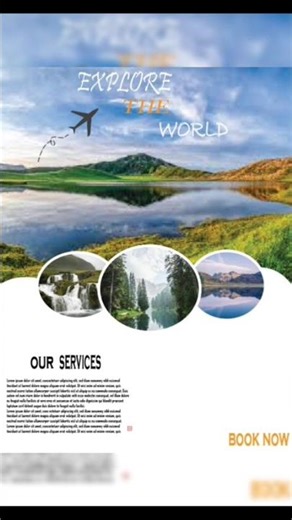 traveling🌏poster in illustrator for practice work #travel #trending #posterdesign