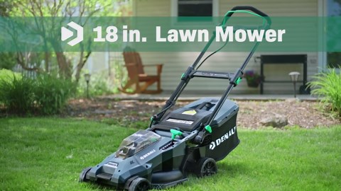 Amazon Brand - Denali by SKIL 2 x 20V (40V) Brushless 18-Inch Push Lawn Mower Kit, Includes Two 4.0 Ah Lithium Batteries & Dual Port Charger