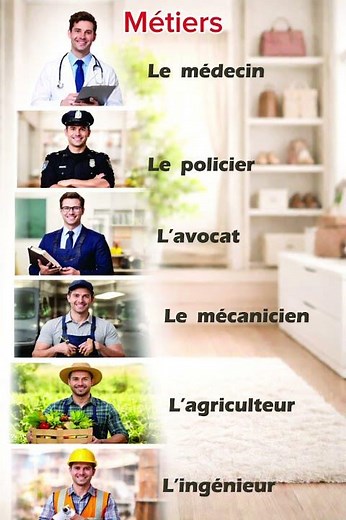 Profissões em francês