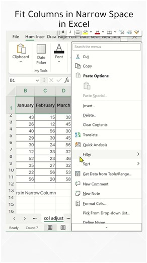 How to Fit Column Headers in Narrow Space in Excel