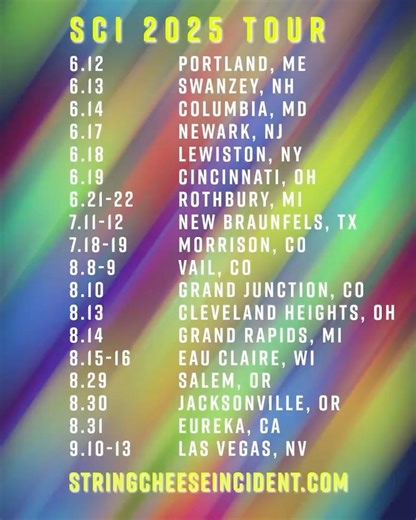 21K views · 194 reactions | Summer Tour Roll Call! Where will your next Incident be? ️: stringcheeseincident.com | The String Cheese Incident | Facebook