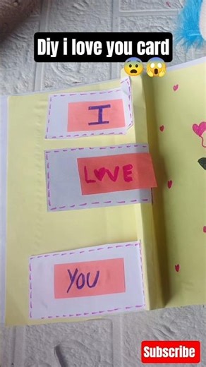 Diy I love you card😨🥰😍😱#youtubeshorts #viralshort #fyp #shorts #shortsfeed
