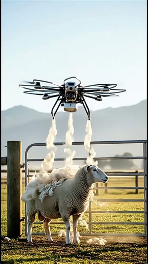Watch robotic drones revolutionize livestock #shorts #drones #sheepfarming #innovation #mustwatch