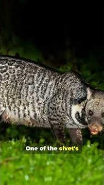 SuAfrican Civet: Nature's Mysterious Shadow Creature Revealedbscribe #natureshorts #wildlife #facts
