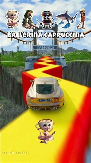 NOOB vs PRO vs HACKER vs HEROBRINE Car Brake Challenge! #8 😖 🚗 #shorts #beamngdrive