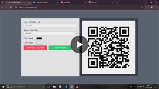 JavaScript QR Code Generator with HTML and CSS | GOKUL RAJA N posted on the topic | LinkedIn