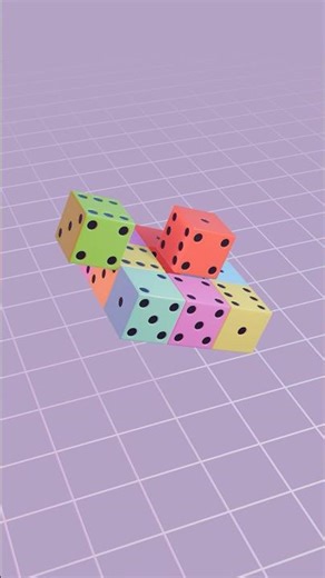Cyclic Movement of Cubes. 3D loop animation