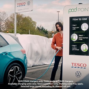 48K views · 174 reactions | The best things in life are free! With our partners Tesco and Pod Point we’re rolling out free charging for everyone at 400 Tesco stores (even for cars we’d rather not show). ⚡️ Find out more: bit.ly/3ztY7Si | Volkswagen | Facebook