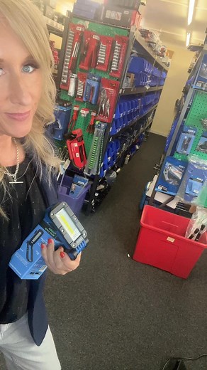 Foldable work lamp with 180° rotatable magnetic stand. Max output: 370 lumens.Folded dimensions: 50mm x 122mm x 34mm; Open dimensions: 50mm x 215mm x 31mm.Switch: COB Floodlight - High, Middle, Low, Off and LED Torch - High, Low, Off. To change function from torch to lamp, switch on & hold down the on button 2-3 seconds. Repeat to change back. https://www.ebay.co.uk/itm/163925466757 #tool #tools #diy #worklight #mechanic #carrepair | The Tool Academy Ltd