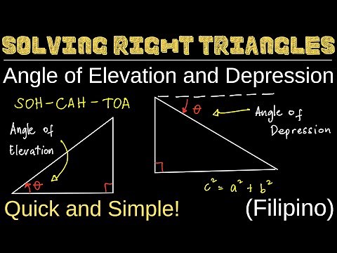 Angle of Elevation and Depression | Problems | Trigonometry | Math Tutorial | Filipino