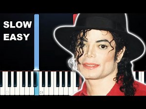 Michael Jackson - Billie Jean (SLOW EASY PIANO TUTORIAL)