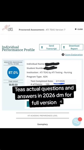 ATI TEAS 7 proctored exams #nursesoftiktok #proctoredexam #atiteastips #atiteas7