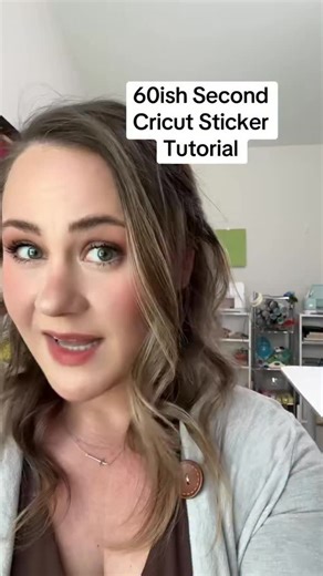 Kelsey S. | Dinosaur Mama | Cricut & Silhouette Craft Tutorials on Instagram: "Learn to make Stickers in ONE MINUTE #cricutstickermaking Step by Step Sticker making with Cricut 1. Find an image you love. 2. Upload the image and select flat image. 3. Size on your Cricut Design Space canvas and optionally add an offset. Make it white if you don’t want a color boarder. 4. Flatten the image and offset together. 5. For settings I use medium cardstock to cut through the sticker paper and make die-cuts