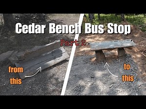 Cedar Bench Build Complete! Our School Bus Stop Project