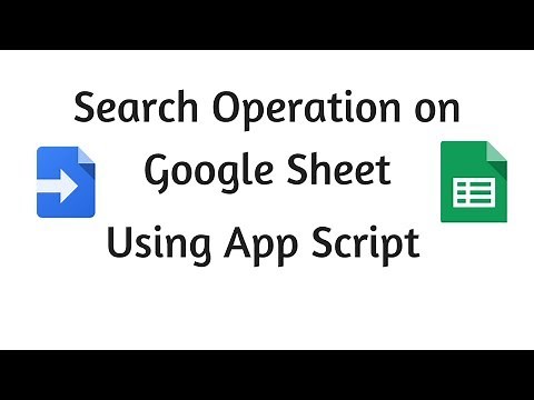 Search Operation on Google Sheet using App Script