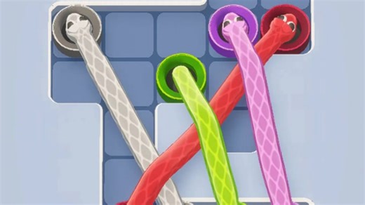 (蛇头华容道)Snake Sort #解绳结#俄罗斯方块#Block Jam#沙雕小游戏