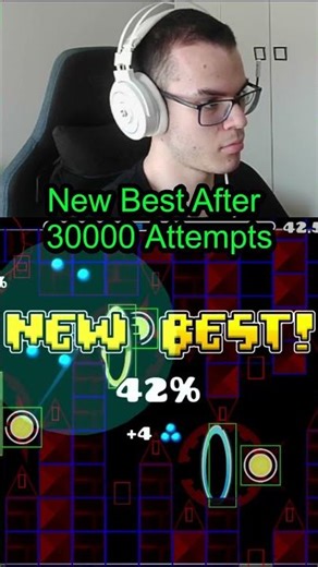New Best After 30000 Attempts on Cataclysm #geometrydash #clips #gaming #geometry #shorts #fyp #gd