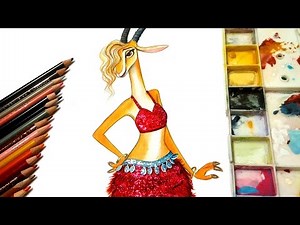How to draw Gazelle from Zootopia