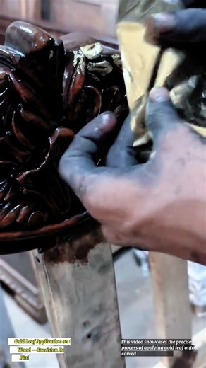 Gold Leaf Application on Carved Wood — Precision Decorative Finishing