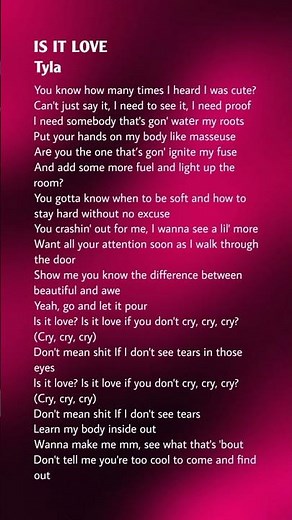 Tyla - IS IT LOVE #lyrics #tyla #isitlove #apop