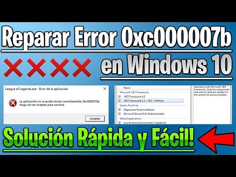 REPARAR ERROR 0XC000007B en WINDOWS 10 (2021) ❌ Solución a Aplicación no pudo iniciar correctamente.