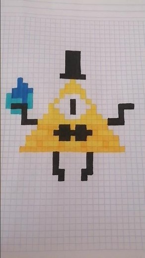 Pixel Art de Bill Cipher #gravityfalls #disney #music #newmusic #pixelart #art #billcipher #musician