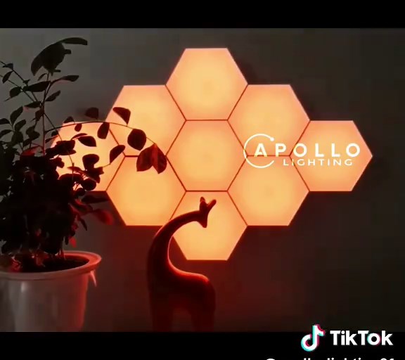 promo 1212 lampu dinding RGB Light Hexagon Panel Touch #Promoguncang1212 #MegaGuncang1212 #lampudinding #walllight #lampukeren #lampugaming #lampurgb #hexagonlights