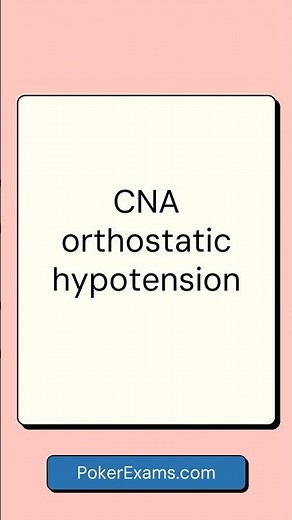 CNA Skills: Recognizing and Managing Orthostatic Hypotension#nursingassistant #nursingskills #cna