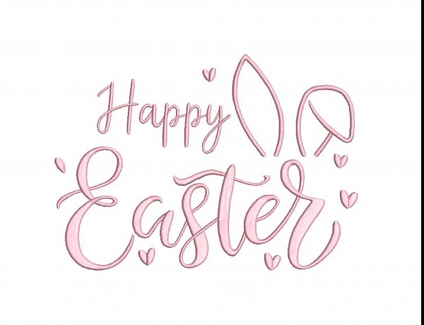 Happy Easter Embroidery Design, Easter Bunny, Machine Embroidery Design, 6 Sizes, Instant Download - Etsy