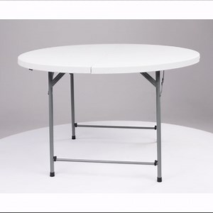 Amazon.com : Athena Collection 4ft Folding Table, Indoor Outdoor Foldable Round Card Portable Plastic Craft Table with Lock & Handle, Collapsible Dining Desk for Commercial Party Camping, White : Patio, Lawn & Garden