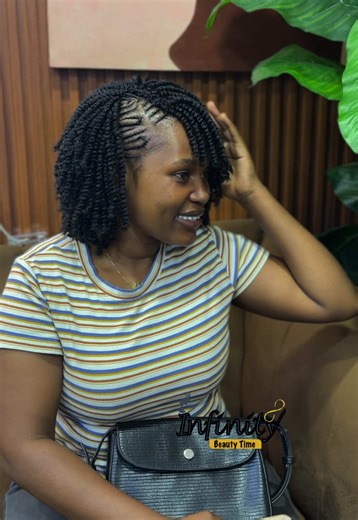 Corn Twist Hairstyle for Natural Hair