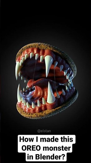 How I made the Oreo Monster! In blender.