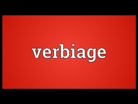 Verbiage Meaning