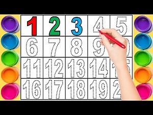 ⭐ “1 to 20 Number Tracing for Kids | Dot Writing Practice | Fun Counting & Learning Activity