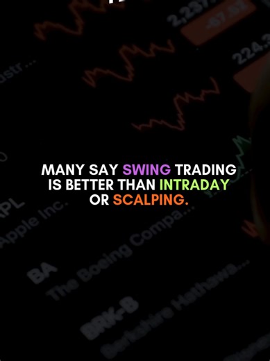 Many say swing trading is easier than intraday or scalping. The reality? Many of them (not all) don’t know how to trade. With a swing approach, they’ll lose money more slowly than with scalping. The problem isn’t the timeframe. It’s the lack of method, risk management, and discipline. #trading #swingtrading #scalping #daytrading #traderlife